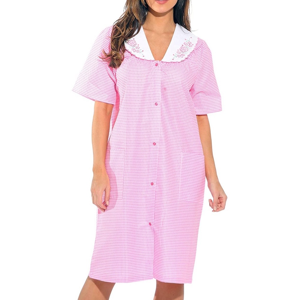 Dreamcrest Short Sleeve Duster Housecoat Women Sleepwear